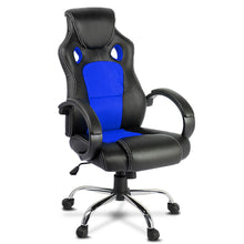Load image into Gallery viewer, Gaming Chair - Racing Style - PU Leather - Gas Lift/Swivel - Lumbar Support - Padded Armrests - 6 Colours (Black, Blue, Green, Grey, Orange, Red)
