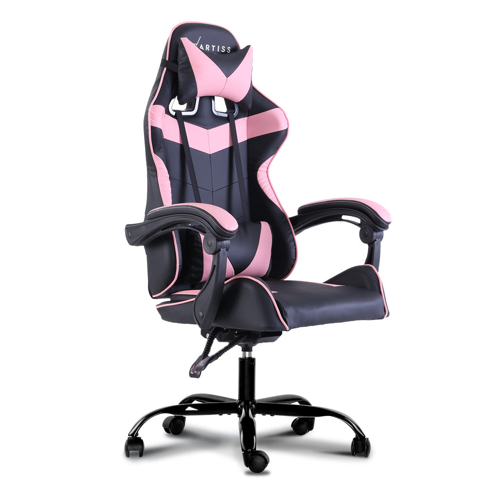 Black pink deals gaming chair